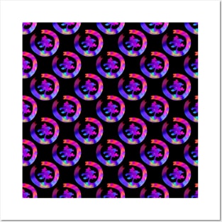 Rainbow Enso Bonsai Circles Pattern Posters and Art